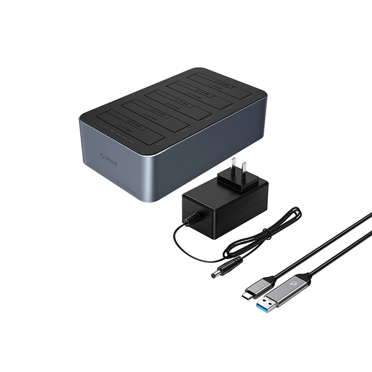Orico 6656C3-C 5-Bay Docking Station with Offline Clone Function 2.5"/3.5" SATA HDD/SSD - Gray_1