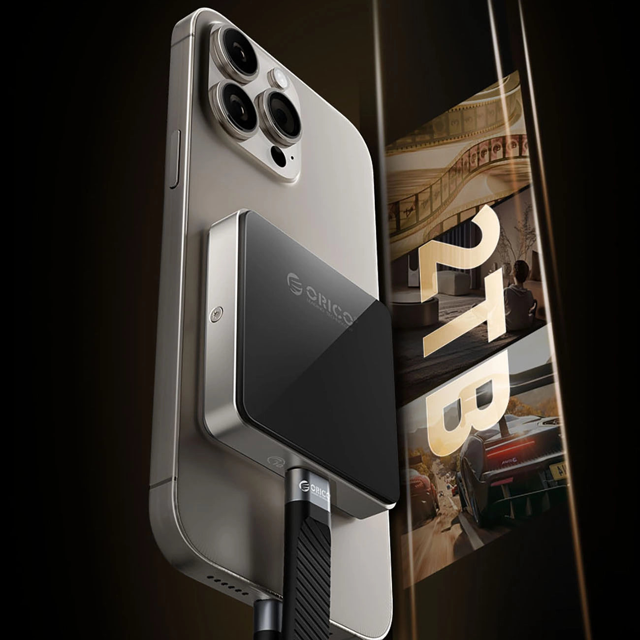 Orico AP30-G2 M.2 NVME Magnetic Disk Drive Bay MagSafe USB-C 3.2 - Black_5