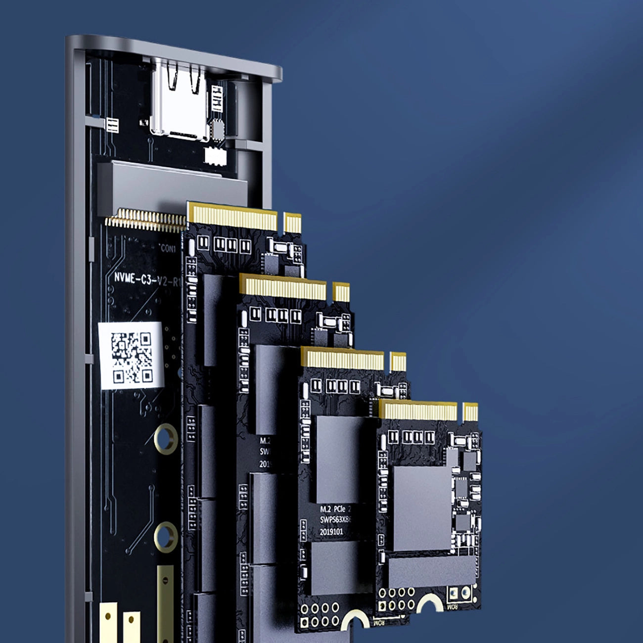 Orico AM2C3-G2 M.2 NVME USB-C 3.2 Disk Drive - Gray_5