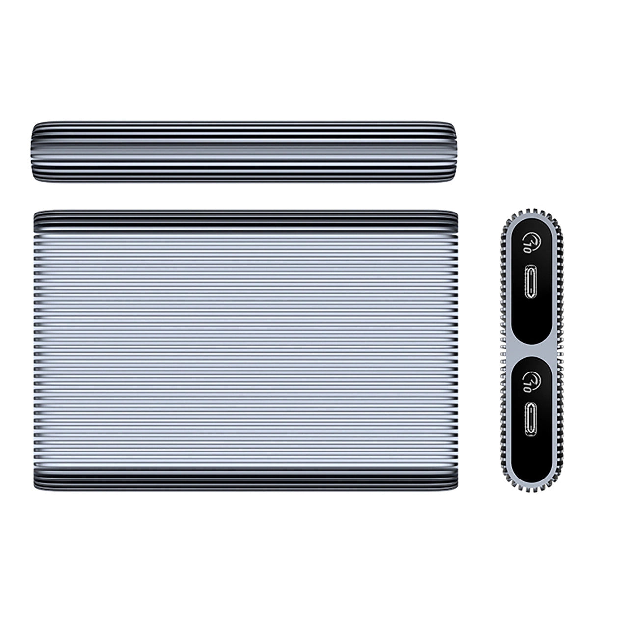 Orico AM2C3-2N Dual Disk Caddy for Two M.2 NVME USB-C 3.2 10Gb/s Drives - Gray_1