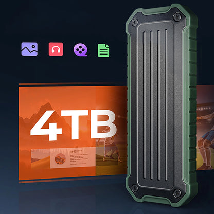 Wzmocniona kieszeń dyskowa Orico OTPX-G2 M.2 NVMe/SATA SSD USB-C 3.2 taktyczna - szaro-zielona_4