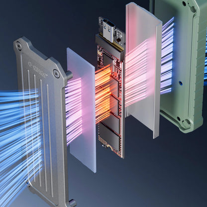 Wzmocniona kieszeń dyskowa Orico OTPX-G2 M.2 NVMe/SATA SSD USB-C 3.2 taktyczna - szaro-zielona_6