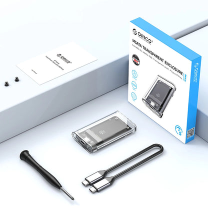 Orico TC10-MS MSATA USB-C 3.2 5Gb/s Disk Cartridge - Transparent_7