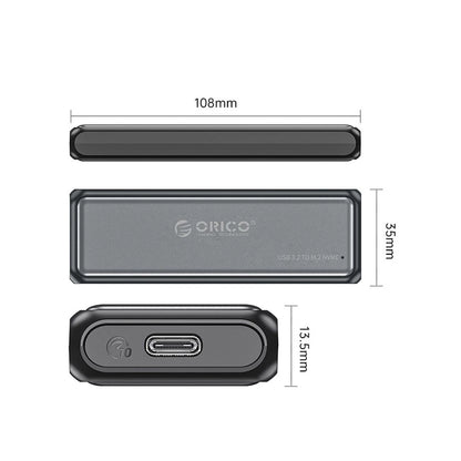 Orico DDM2-C3-G2 M.2 NVME USB-A USB-C 3.2 10Gb/s Disk Drive - Gray_1