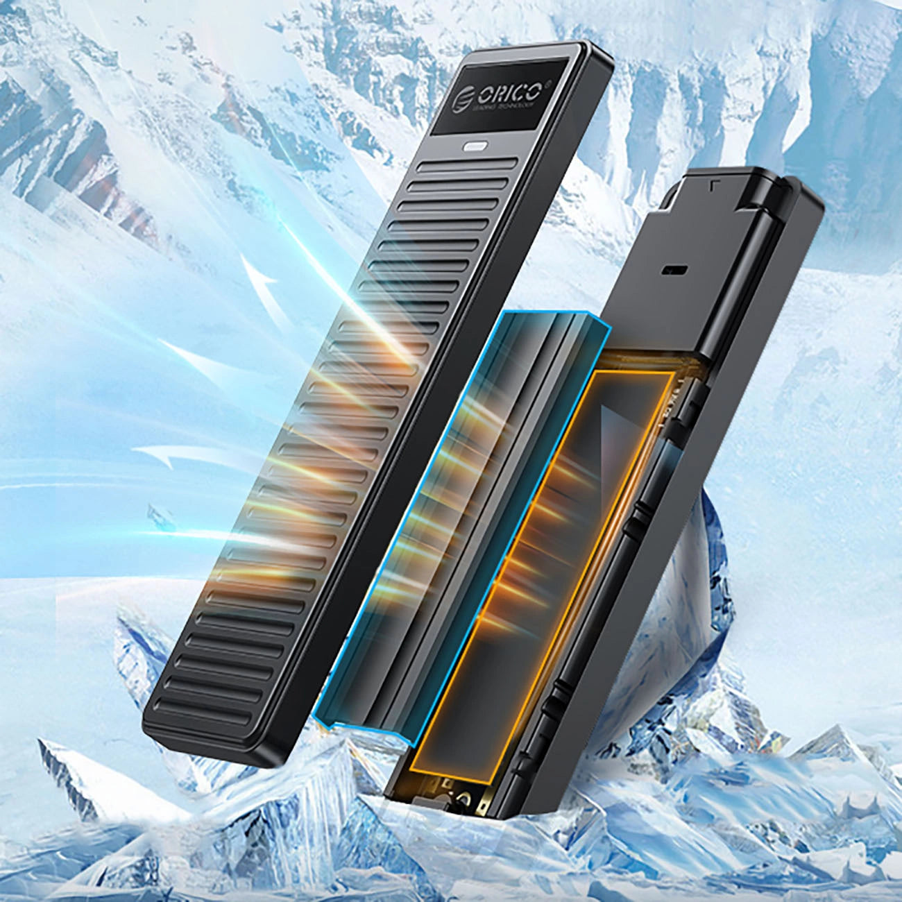 Orico DDM2-C3-G2 M.2 NVME USB-A USB-C 3.2 10Gb/s Disk Drive - Gray_2