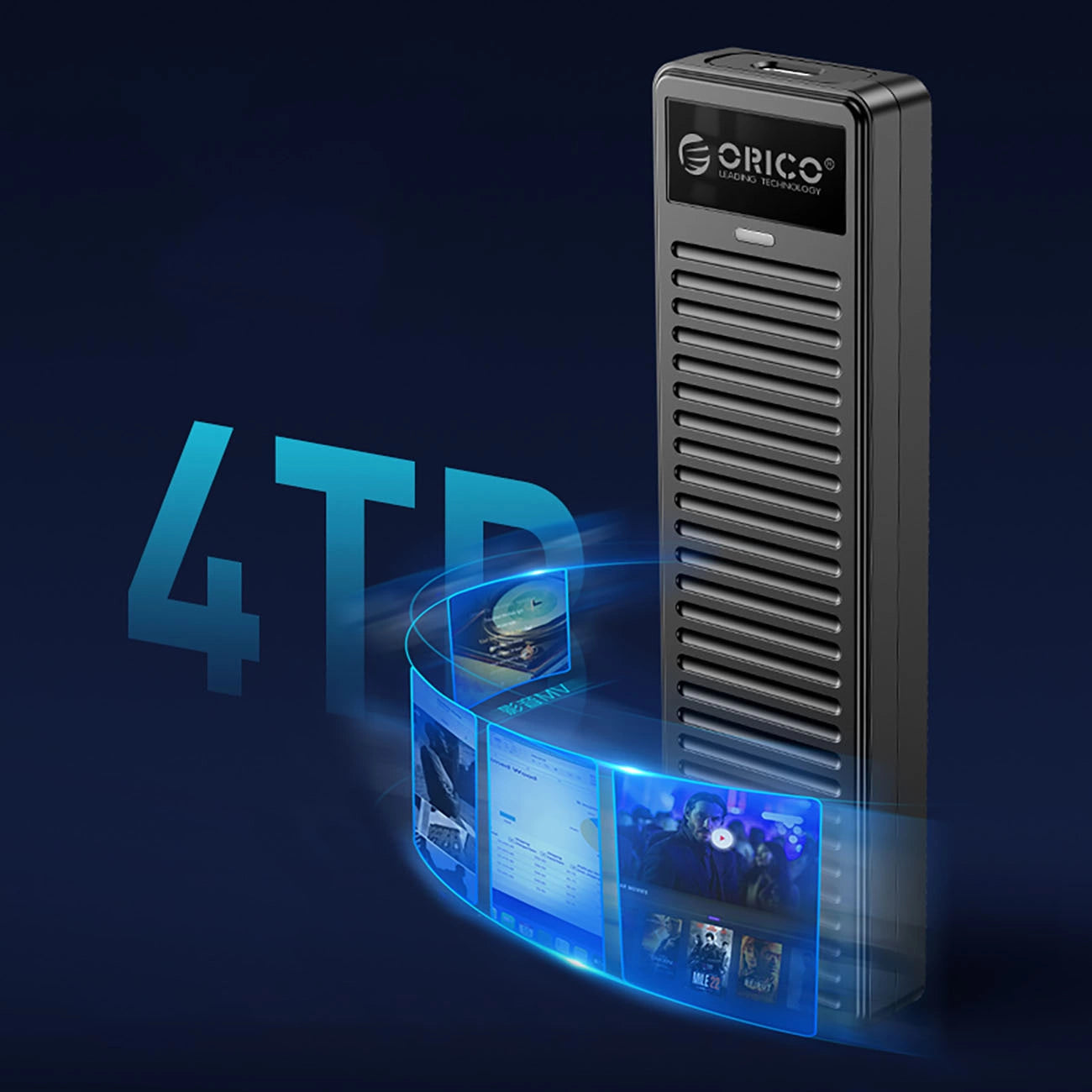 Orico DDM2-C3-G2 M.2 NVME USB-A USB-C 3.2 10Gb/s Disk Drive - Gray_3