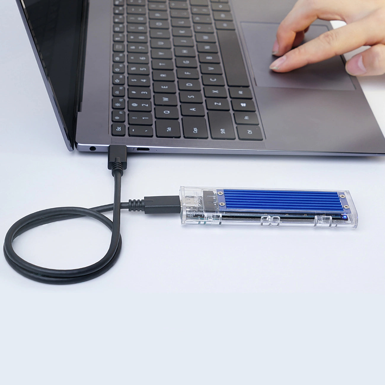 Orico TCM2-C3 M.2 NVME to USB-C 10Gb/s Disk Drive - Blue_1