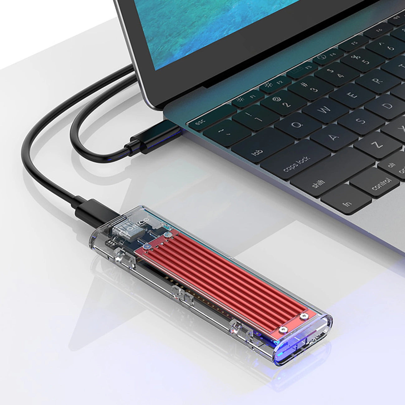 Orico TCM2-C3 M.2 NVME to USB-C 10Gb/s Disk Drive - Red_3