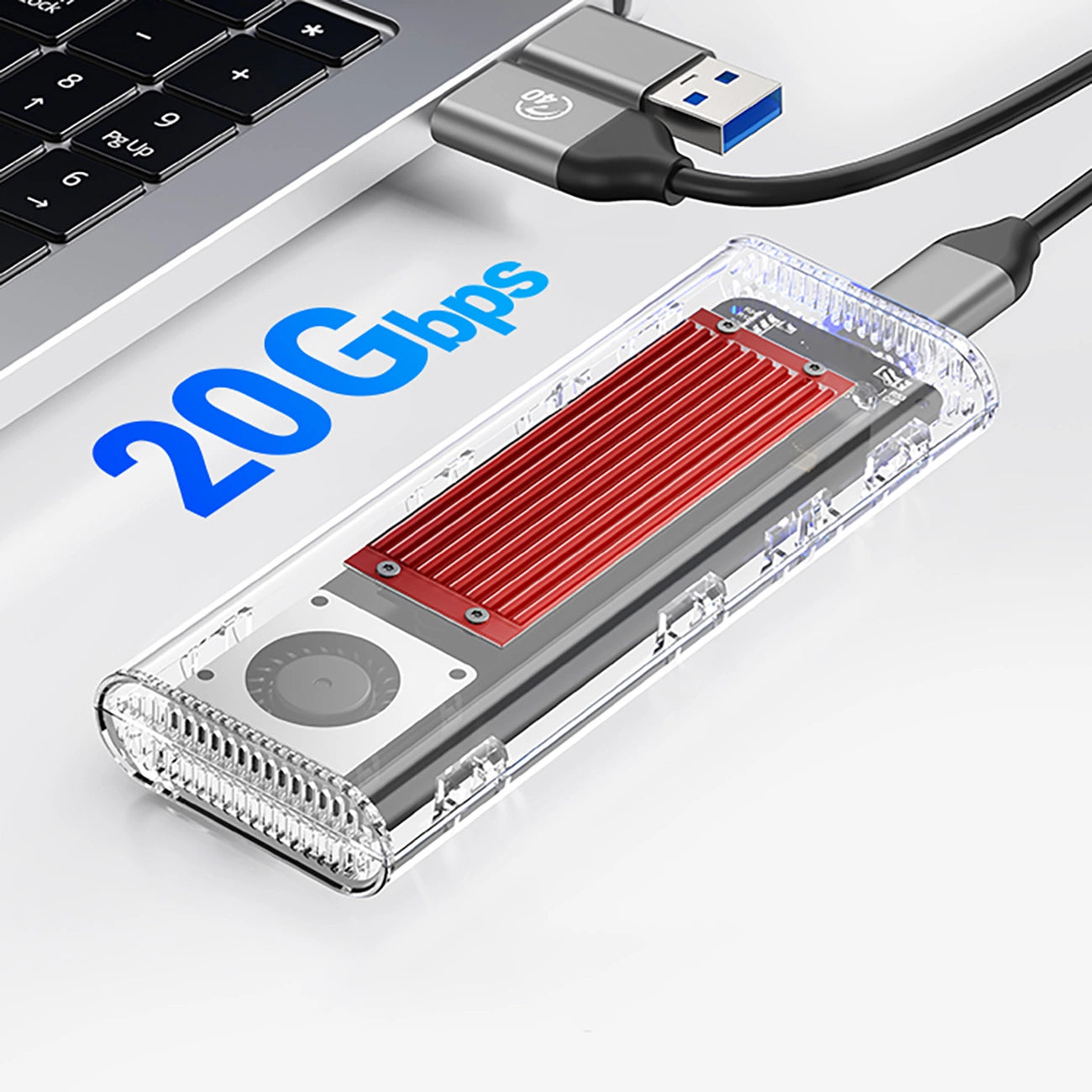 Orico TCM2-C3 M.2 NVME to USB-C 10Gb/s Disk Drive - Red_8
