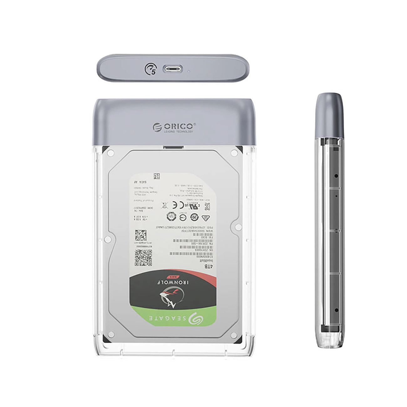 Orico TX25C3 2.5" HDD/SSD USB-C 5Gb/s Disk Drive - Transparent_1