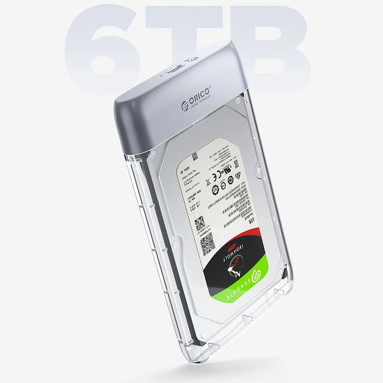 Orico TX25C3 2.5" HDD/SSD USB-C 5Gb/s Disk Drive - Transparent_3