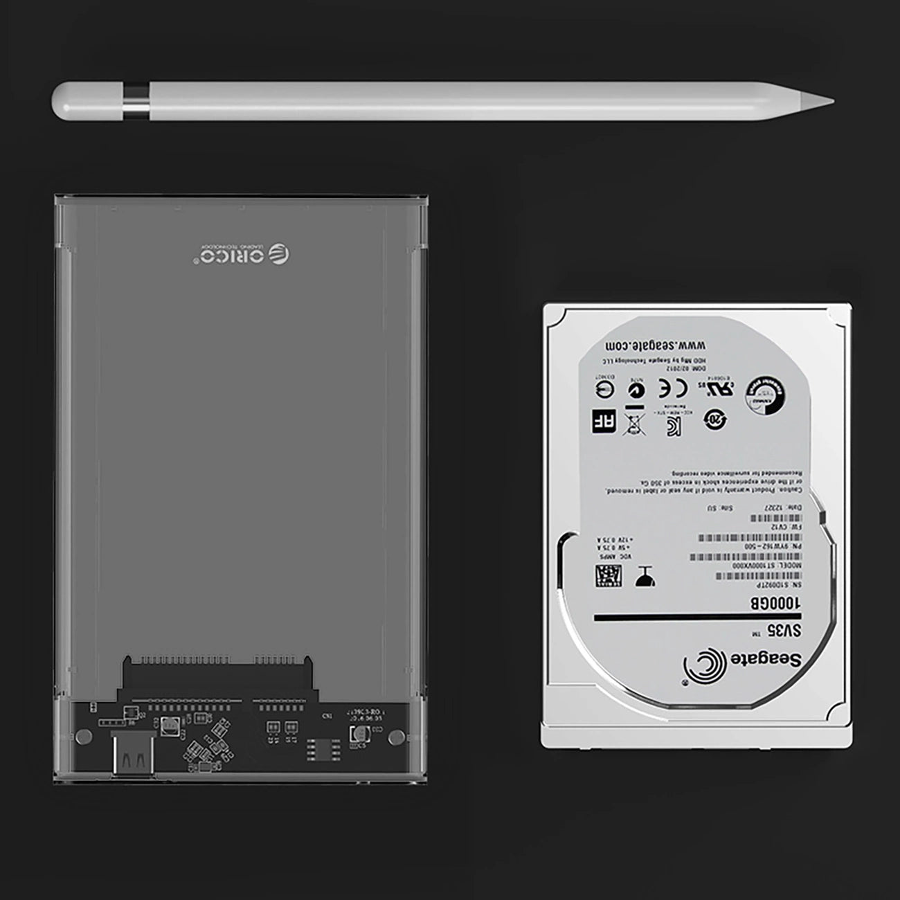 Orico 2139C3 2.5" HDD/SSD USB-C 5Gb/s Disk Drive - Transparent_3