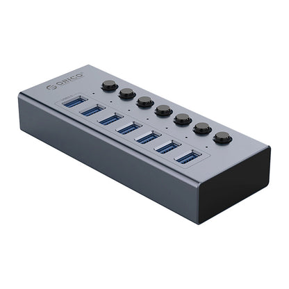 Orico BT2U3-7AB Hub 7x USB-A 3.0 with switches - gray_0
