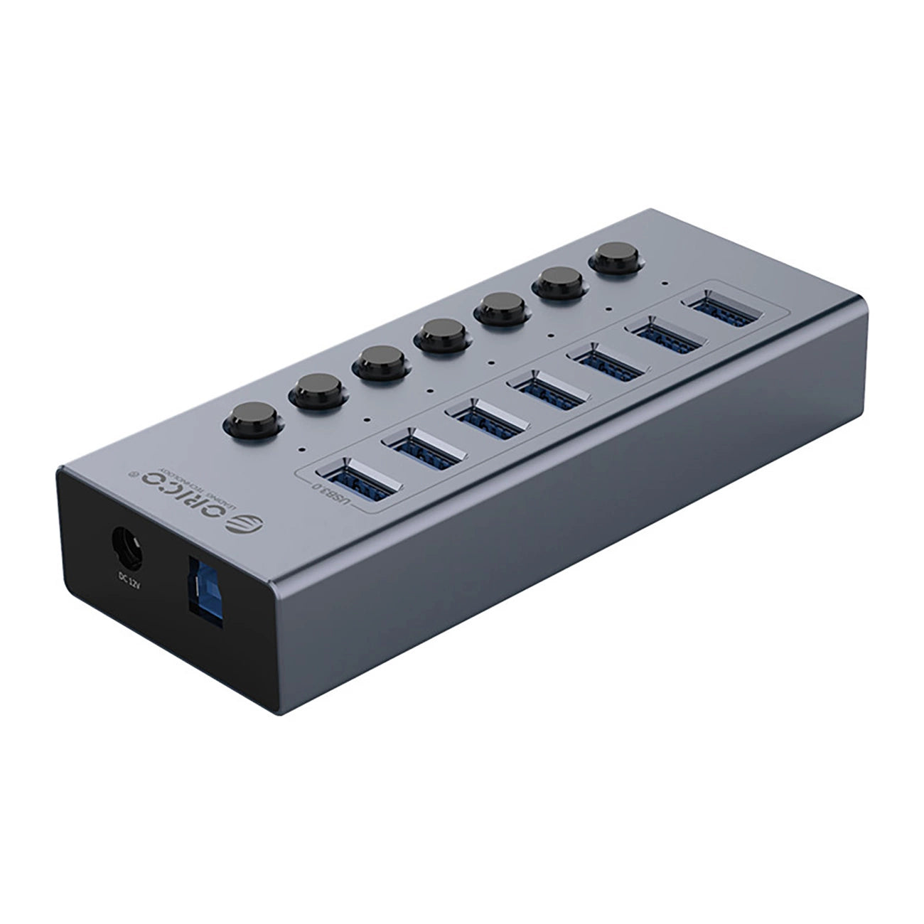 Orico BT2U3-7AB Hub 7x USB-A 3.0 with switches - gray_1