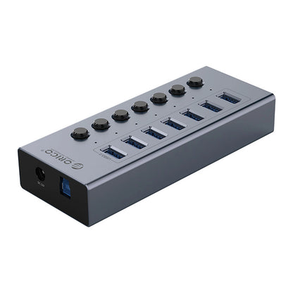 Orico BT2U3-7AB Hub 7x USB-A 3.0 with switches - gray_1