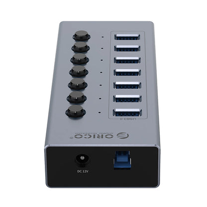 Orico BT2U3-7AB Hub 7x USB-A 3.0 with switches - gray_2