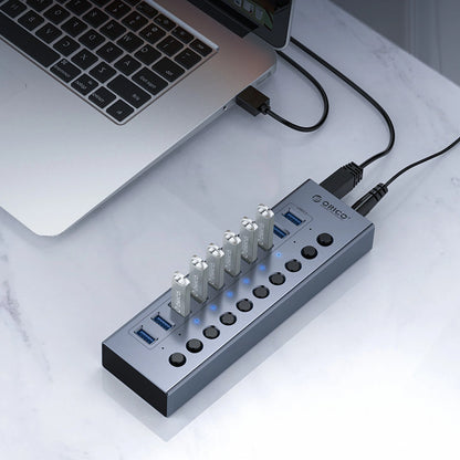 Orico BT2U3-16AB Hub 16x USB-A 3.0 with switches - gray_3