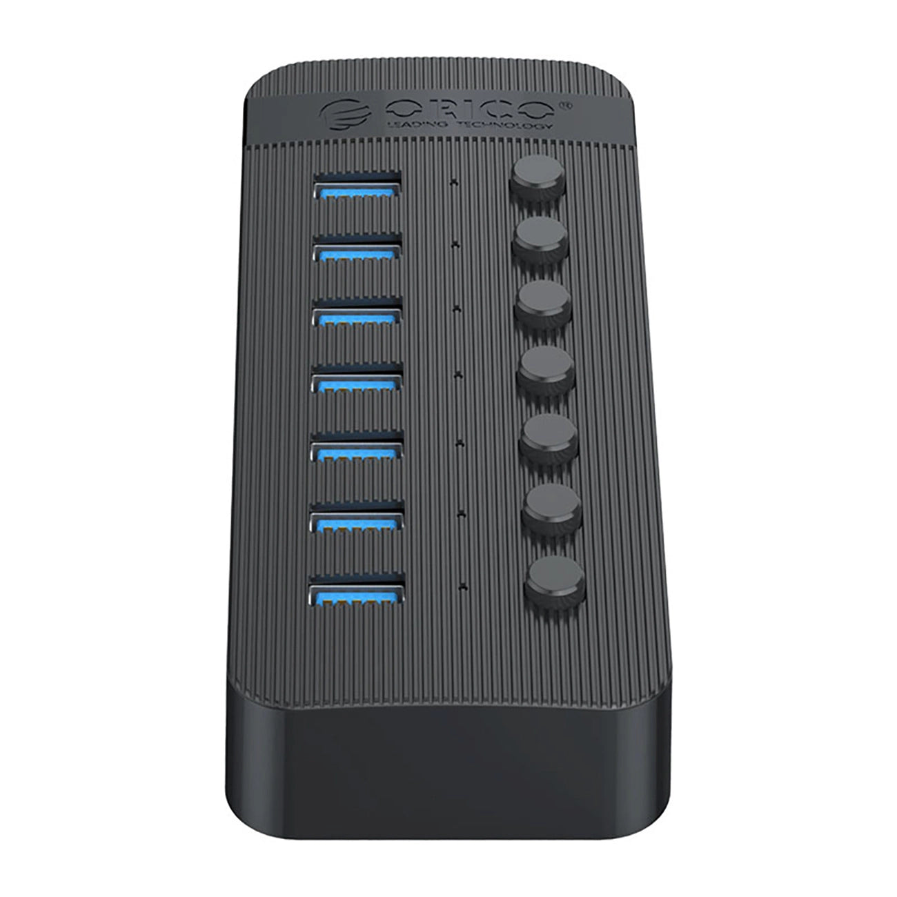 Orico CT2U3-7AB 7x USB-A 3.0 Hub with Switches - Black_2