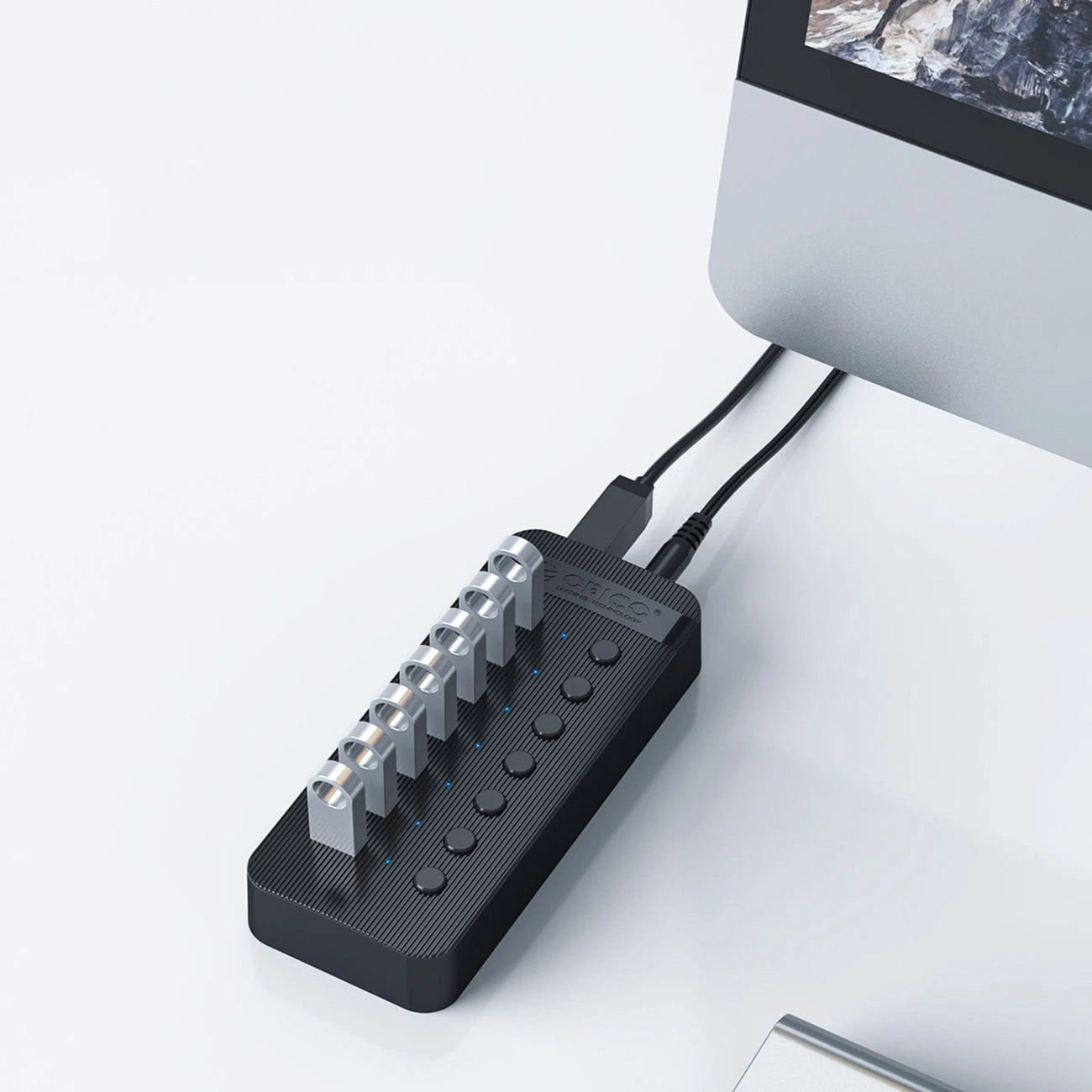 Orico CT2U3-13AB 13x USB-A 3.0 Hub with Switches - Black_4