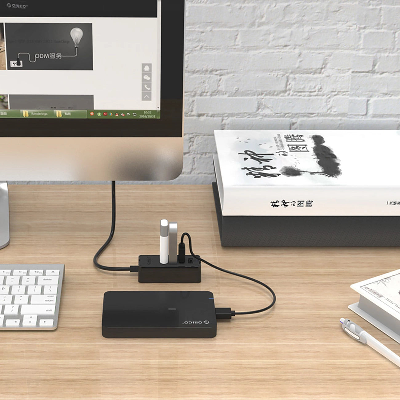 Hub Orico W5P-U2-030 4x USB-A 2.0 30cm - black_4