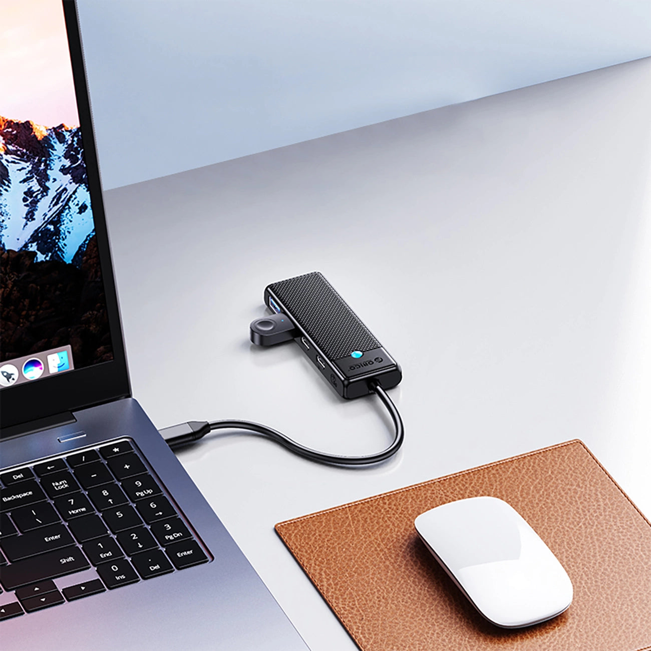 Hub USB-C Orico PAPW2AC-C3 docking station 2x USB-A 3.0 + 2x USB-C 3.0 - black_4
