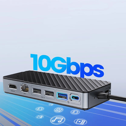 Orico OM28PR-G2 USB-C Docking Station with M.2 Drive Slot + 1 x USB-A 3.2 + 1x USB-C 3.2 + 2x USB-A 2.0 + 1x HDMI + 1x Ethernet - Black_2