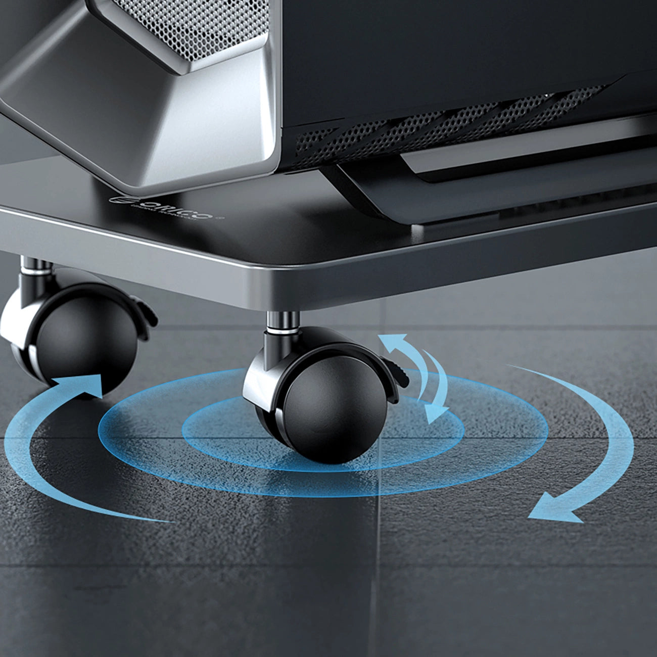 Orico CPB6 Computer Stand with Wheels - Black_4
