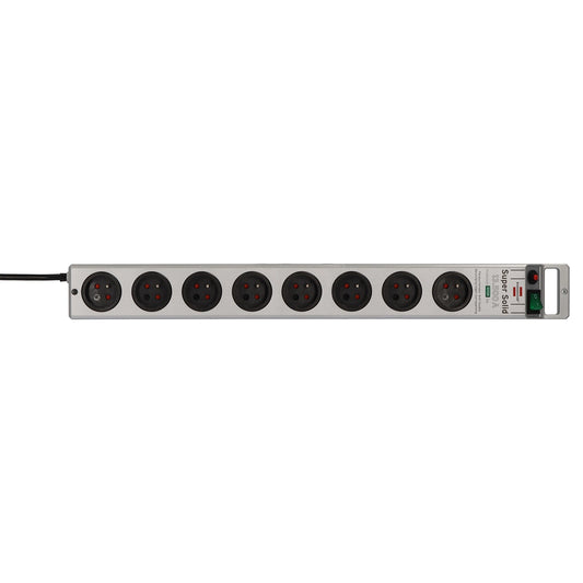 Brennenstuhl Super-Solid surge protector strip 8 sockets 2.5m 13.500A - silver_0