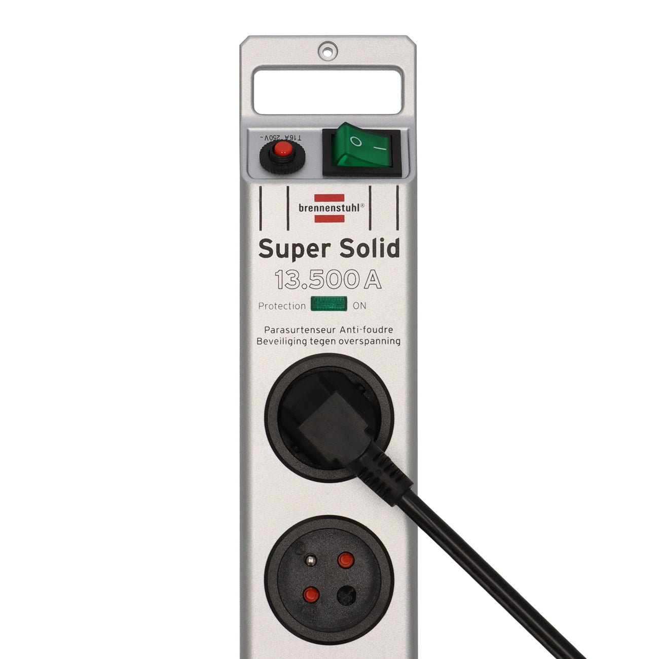 Brennenstuhl Super-Solid surge protector strip 8 sockets 2.5m 13.500A - silver_2