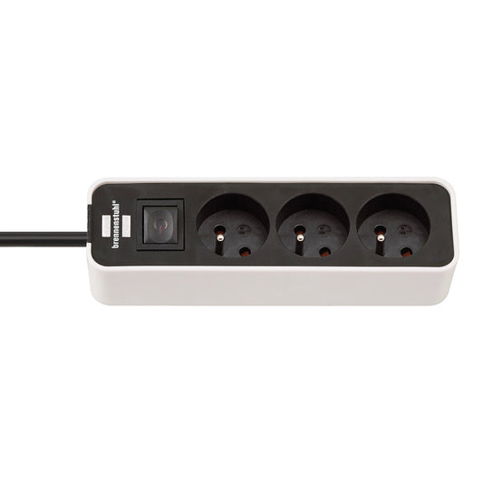 Brennenstuhl Ecolor power strip 3 sockets 3m - white_0