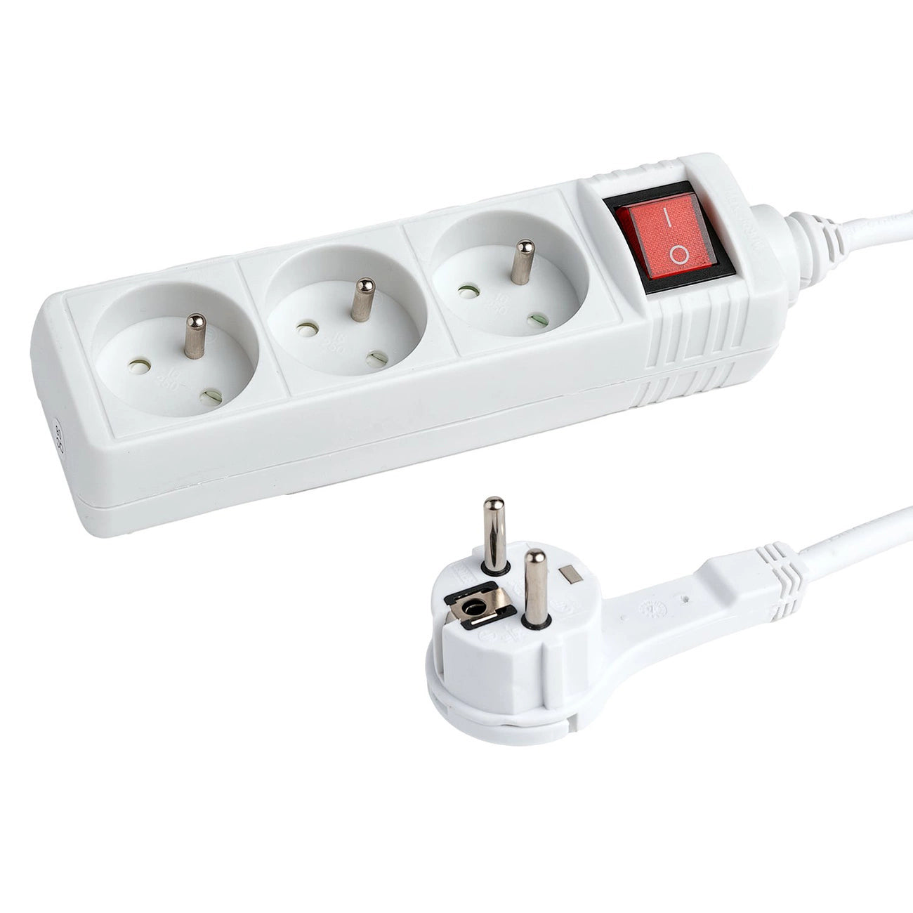 Hama Standard 3-socket power strip 1.5m - white_0