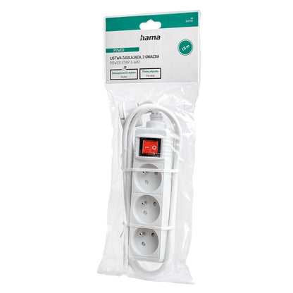Hama Standard 3-socket power strip 1.5m - white_1