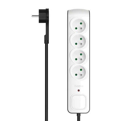 Hama Premium 4-Socket Surge Protector Strip 1.5m - White_1