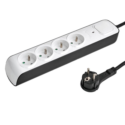 Hama Premium 4-Socket Surge Protector Strip 1.5m - White_0