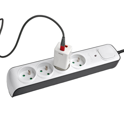 Hama Premium 4-Socket Surge Protector Strip 1.5m - White_2