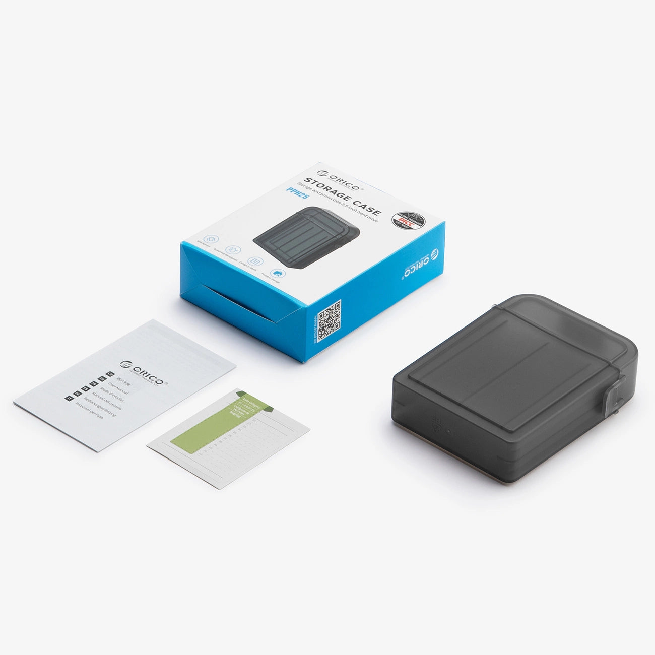 Orico PPH-25 protective case 2.5" disk box - semi-transparent, gray_2