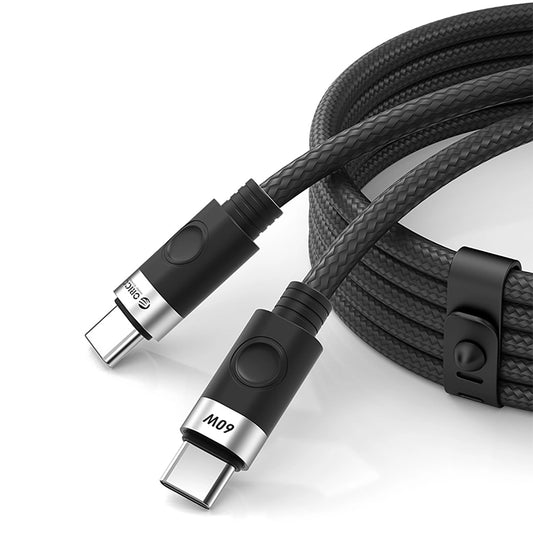 Orico CDX 60W 3A Power Delivery USB-C - USB-C 1m Cable - Black_0