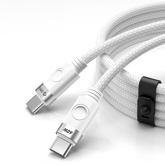 Orico CDX 60W 3A Power Delivery USB-C - USB-C 1m Cable - White_0