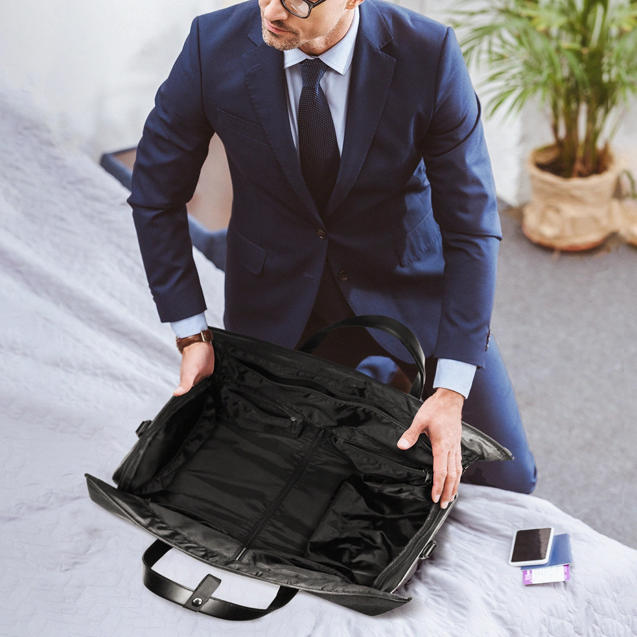 Wozinsky Premium Suit Travel Bag with Wet Pocket (45L) - Black_10