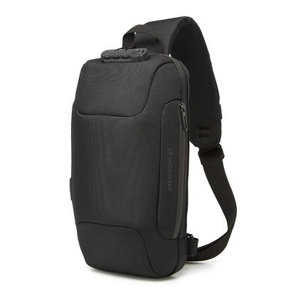 Wozinsky Premium Single Shoulder Anti-Theft City Backpack with Organizer and USB - Black_0