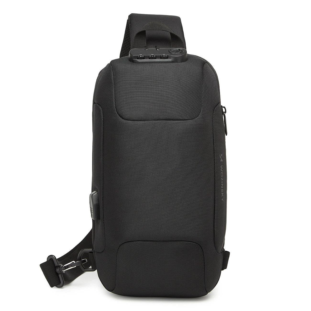 Wozinsky Premium Single Shoulder Anti-Theft City Backpack with Organizer and USB - Black_1