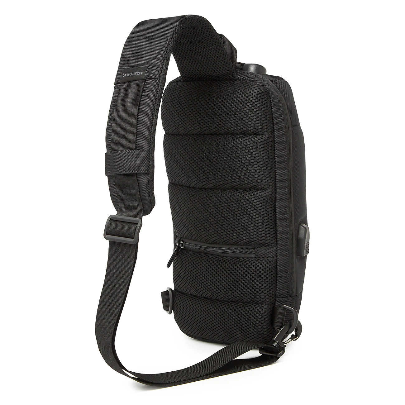 Wozinsky Premium Single Shoulder Anti-Theft City Backpack with Organizer and USB - Black_2