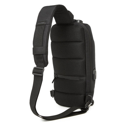 Wozinsky Premium Single Shoulder Anti-Theft City Backpack with Organizer and USB - Black_2