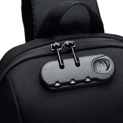 Wozinsky Premium Single Shoulder Anti-Theft City Backpack with Organizer and USB - Black_7