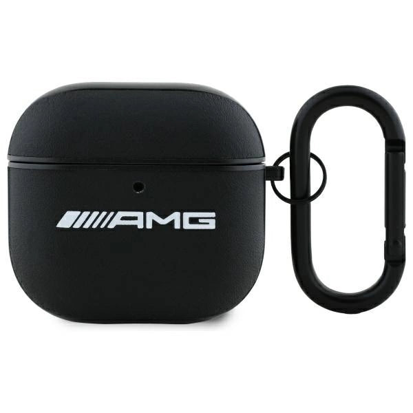 Etui AMG Leather White Logo na AirPods 4 - czarne / białe_0
