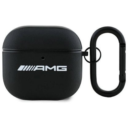 Etui AMG Leather White Logo na AirPods 4 - czarne / białe_0
