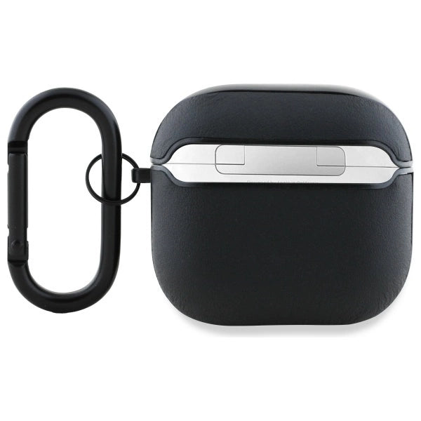 Etui AMG Leather White Logo na AirPods 4 - czarne / białe_1