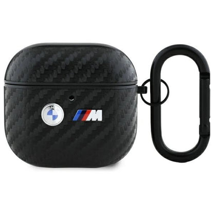 Etui BMW Carbon Double Metal Logo na AirPods 4 - czarne_0
