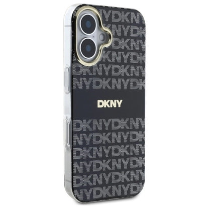 Etui DKNY Repeat Texture Pattern With Stripe na iPhone 16 - czarne_3