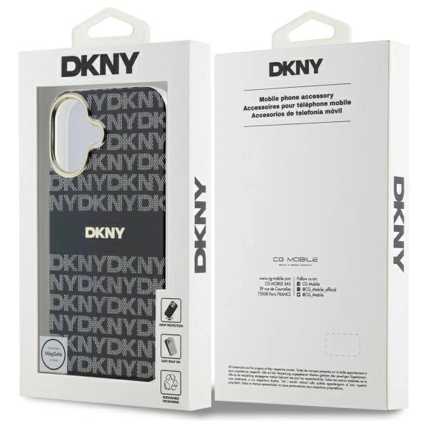 Etui DKNY Repeat Texture Pattern With Stripe na iPhone 16 - czarne_7
